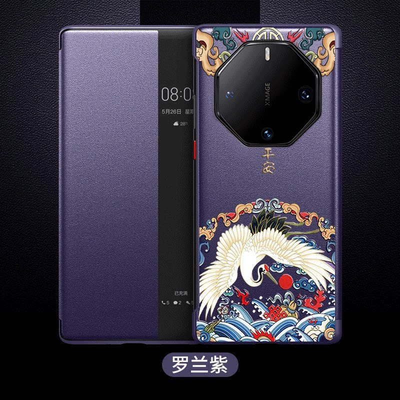 适用华为mate60RS非凡大师手机壳翻盖双面中国风国潮新年40rs保时捷保护套全包防摔50pro限量版创意个性新款