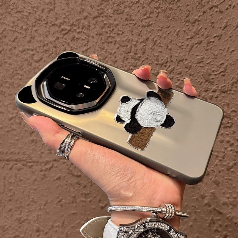 适用于华为mate70rs非凡大师手机壳可爱卡通爬树熊猫男士女款情侣高级感彩银新款超薄60rs保护套全包防摔潮牌
