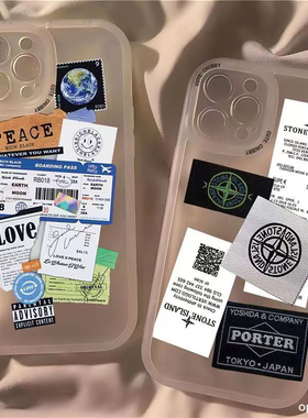 适用opporeno9手机壳opporeno8/7/6pro时尚a93/a32/a58潮牌标签r17pro个性k9s情侣r11s创意reno4se网红findx5