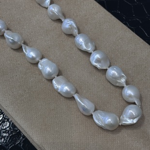 925银夸张天然巴洛克珍珠项链女简约串珠宫廷复古高级潮流锁骨链