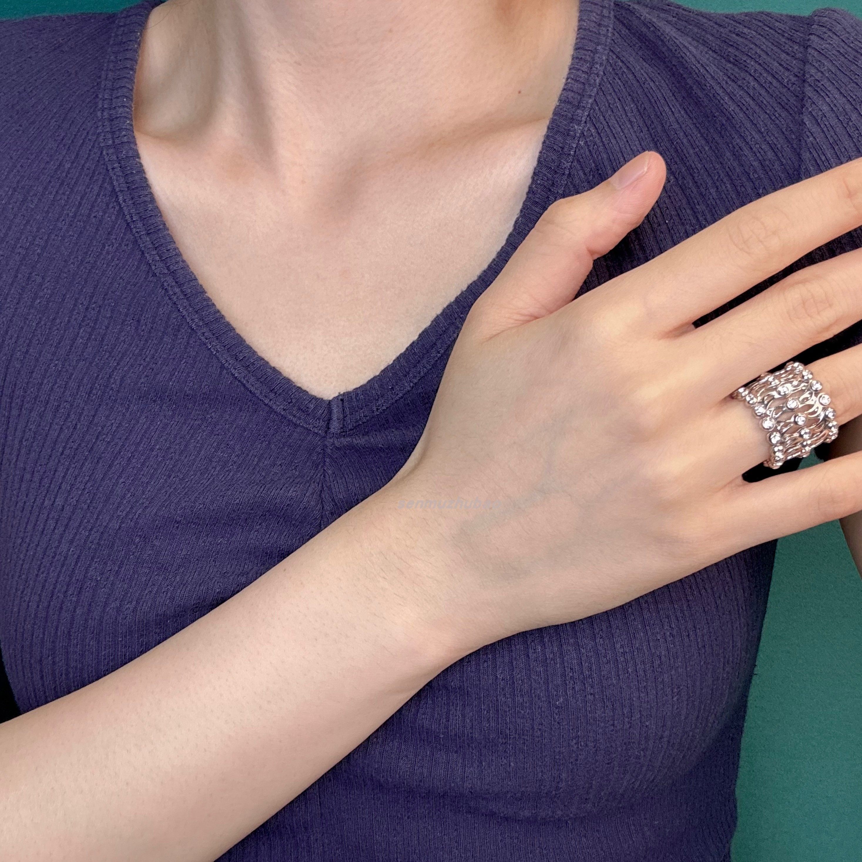 925纯银跨境热销一款两用伸缩戒指手镯变形可调节创意设计感简约