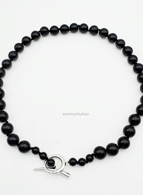 黑玛瑙OT项链时尚百搭简约