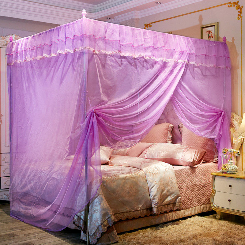 蚊帐家用2025年新款卧室全罩式免安装单人床支架杆新型加粗加厚