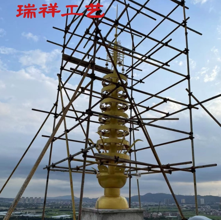 寺院大型古塔铸铜塔刹舍利塔铜塔刹景区避雷铸铁塔刹
