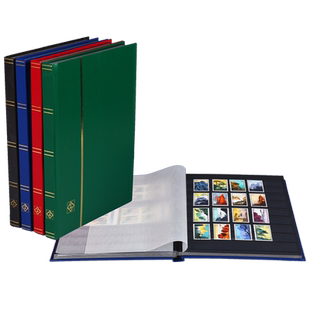 lighthouse德国灯塔原装正品16/32/64页A4经典黑底/白底双面集邮册空册大容量邮票收藏册收纳册