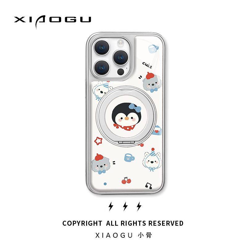 新款可爱卡通企鹅碳纤维玻璃壳