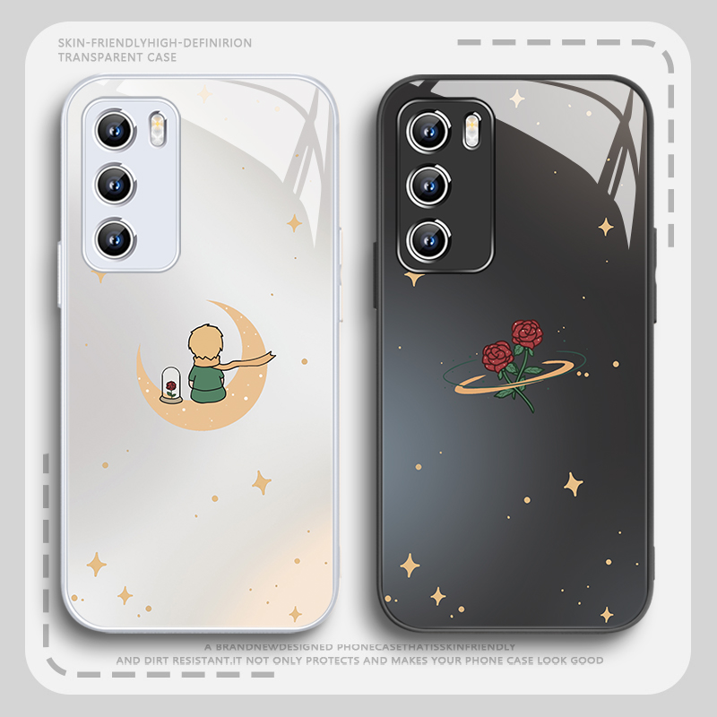 小王子玫瑰花情侣简约手机壳