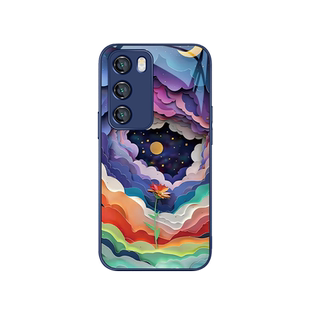 适用华为荣耀200pro手机壳星空云朵magic6新款x50蓝色mate60/50不会撞壳nova12小众高级感pura70金属漆玻璃90