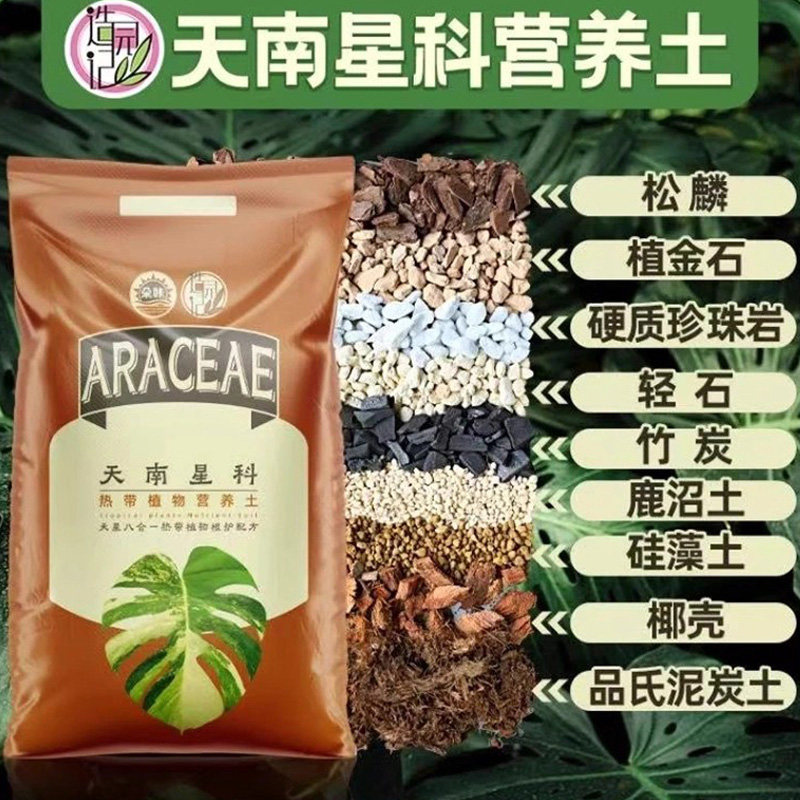 天南星科植物土龟背竹专用土南天星营养土泥炭土热植土海芋白龟肥