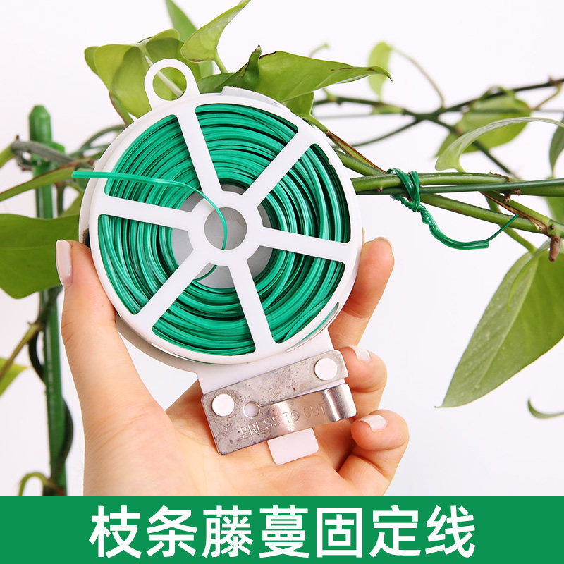 园艺铁丝爬藤植物支撑杆扎线铁丝图片