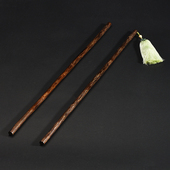 老金丝竹文玩手棍竹丈实心款 玉竹手杖武术棍精品超粗实心竹子拐杖