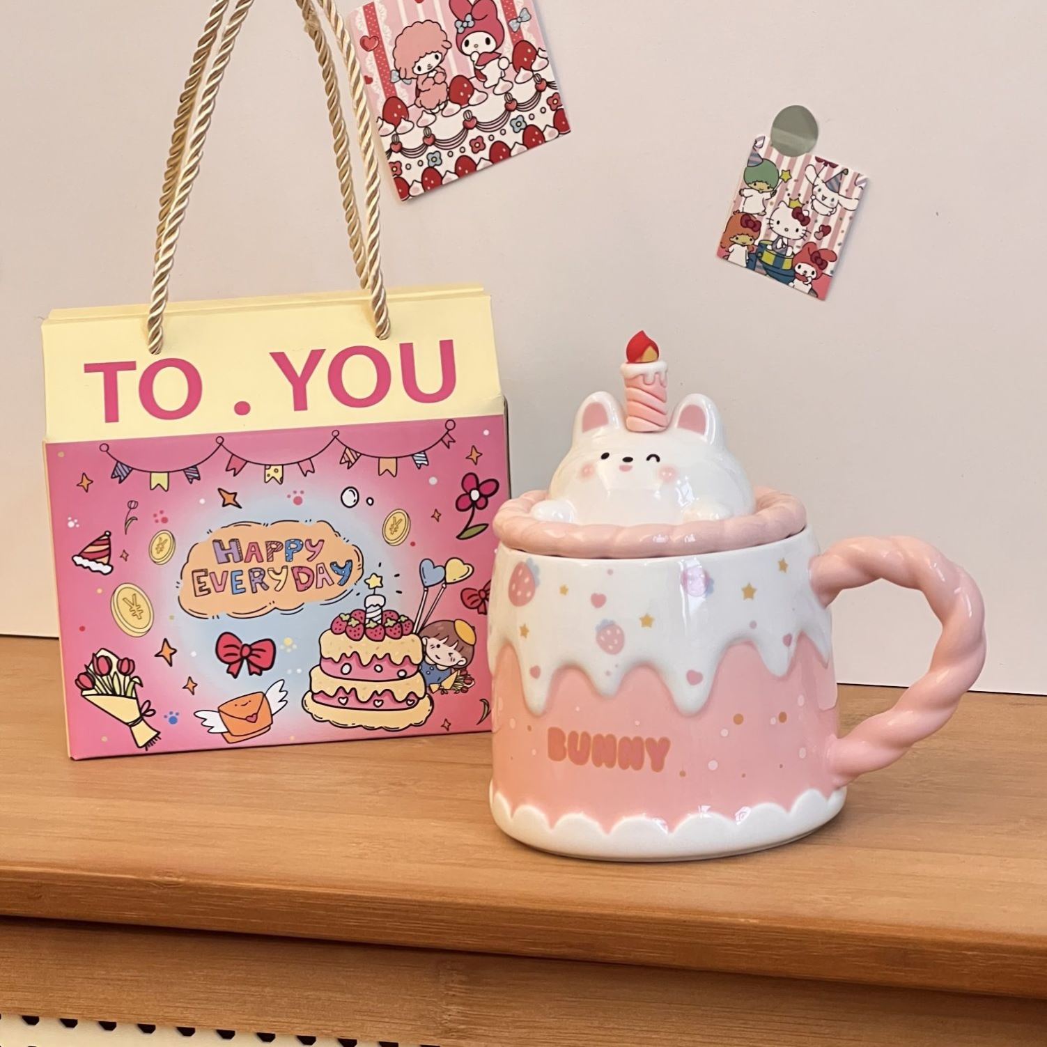 高颜值少女心生日礼物蛋糕水杯送男女朋友姐妹情侣儿童有意义礼品