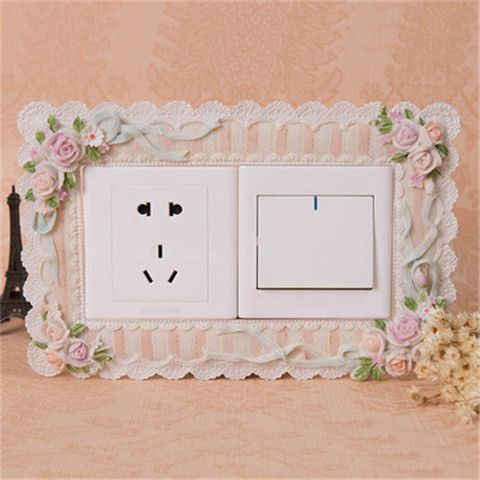 复古插座开关贴墙贴树脂双开开关套贴饰欧式创意灯开关家居装饰品