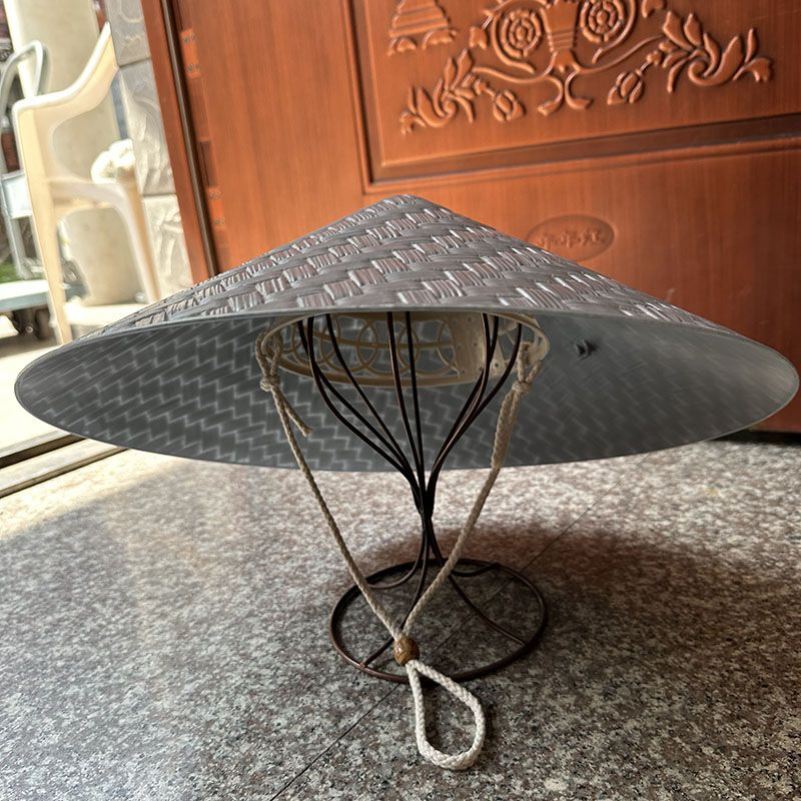 大檐防雨塑料斗笠帽户外农用遮阳钓鱼帽环卫帽道具斗笠舞蹈演出帽