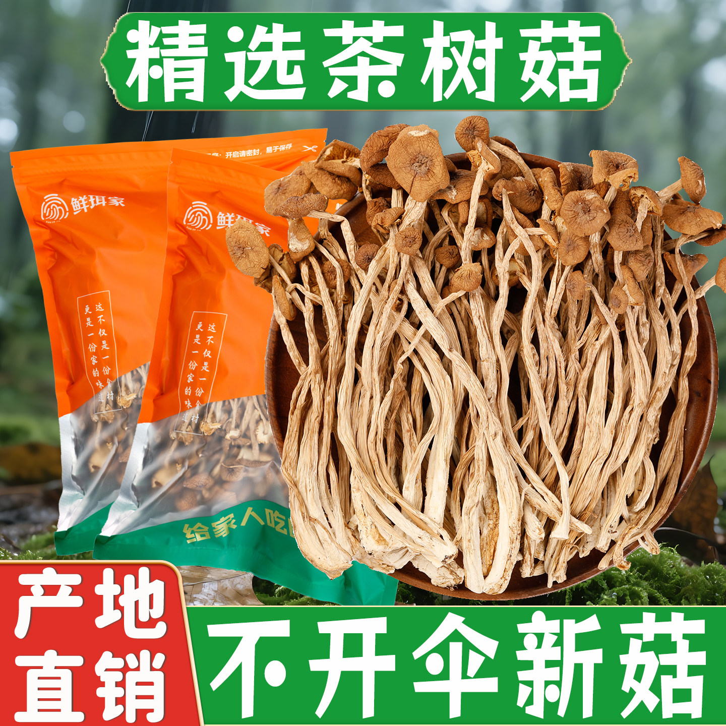 茶树菇干货非特级农家不开伞彷野生菌菇干货新鲜煲汤食材商用