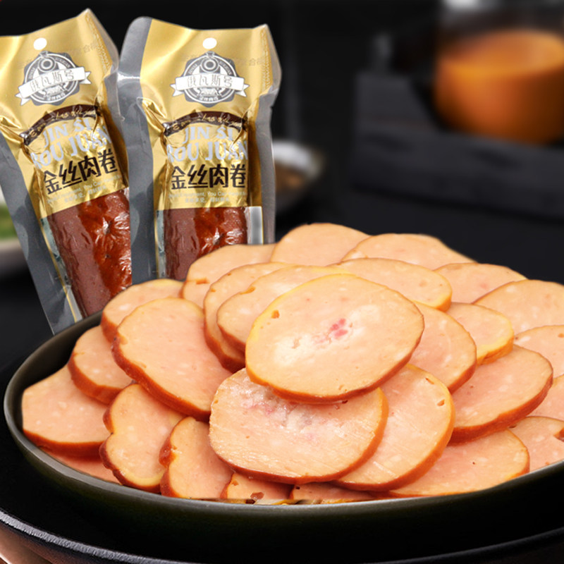 俄瓦斯号猪肉即食下酒菜豆皮肉卷