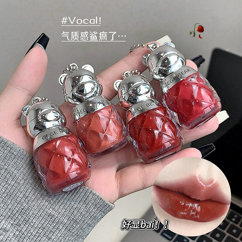 Gege bear轻透水光唇釉镜面清透持妆显嫩嘟嘟唇口红唇彩跨境美妆