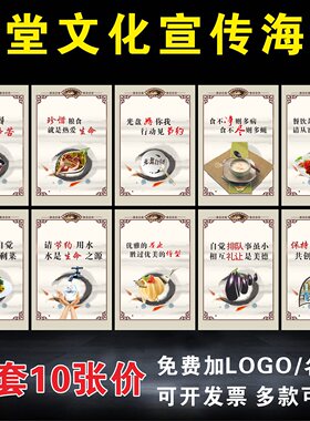 光盘行动拒绝浪费挂画文化标语