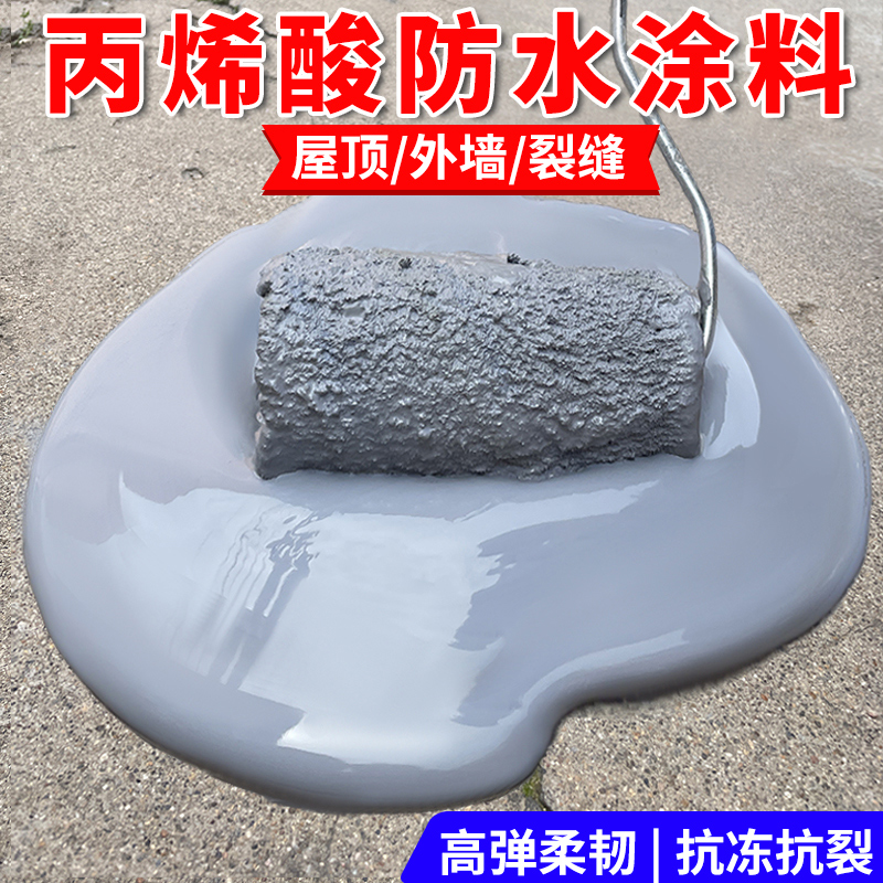 丙烯酸防水涂料屋顶防水补漏材料楼顶房顶裂缝补漏王外墙漏水专用