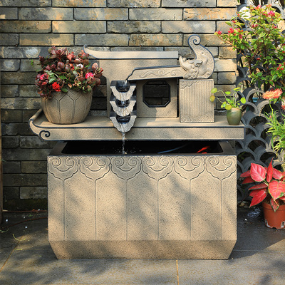 汉韵堂阳台流水鱼池摆件户外庭院花园循环水系景观新中式造景装饰