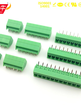 3.5mm插拔式PCB接线端子台15EDGLC/KF2EDGLC/SMC1.5-G凤凰接线柱