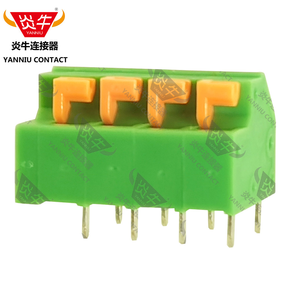 YN237/DG237/KF237/MFKDSP炎牛PCB接线端子5.08mm弹簧式凤凰端子