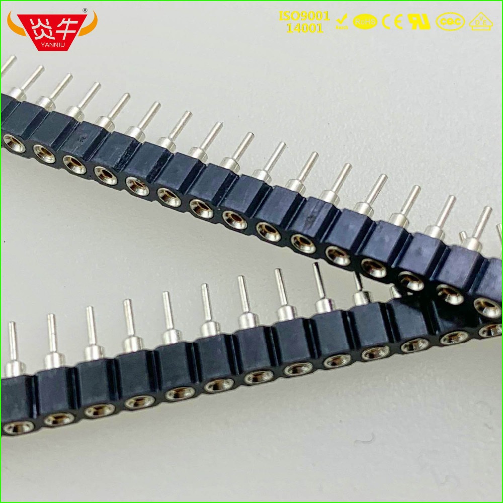 原装台湾正凌精工/Nextron 2.54mm单排母 单排圆孔1*40P镀金