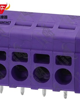 紫色YN271R/DG/KF205R/SPT2.5炎牛PCB接线端子5.0mm弹簧凤凰端子