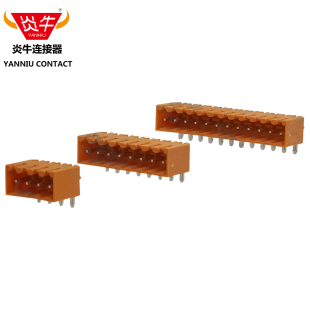 YN2EDGJRC SL3.5炎牛PCB接线端子3.5mm魏德米勒橙色橘黄公针座