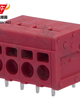 红色YN271R/DG/KF205R/SPT2.5炎牛PCB接线端子5.0mm弹簧凤凰端子