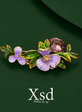 古典轻奢女士花卉胸针饰品