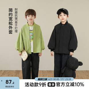 上衣儿童百搭洋气春装 宽松泡泡袖 韩版 oddtails男童外套2025年新款