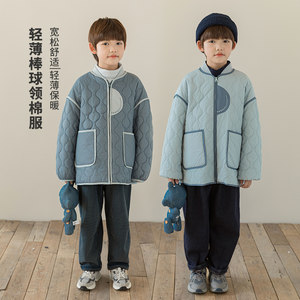 oddtails男童秋冬轻薄保暖棉服