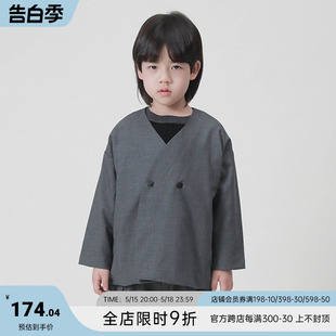 2023春秋新款 oddtails 小西装 外套 男童简约时尚 中大童宽松落肩袖