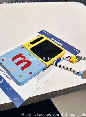 M豆糖果适用华为puraX手机壳新款小折叠屏小米mixflip2彩虹波点pocket2肤感magicv拼色多巴胺zflip6/7手提链