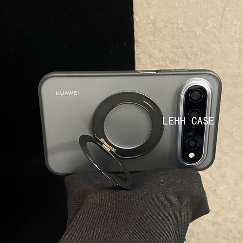 适用华为PuraXView手机壳新款360°旋转支架PuraXView阔直板保护套磨砂透明全包创意男女款