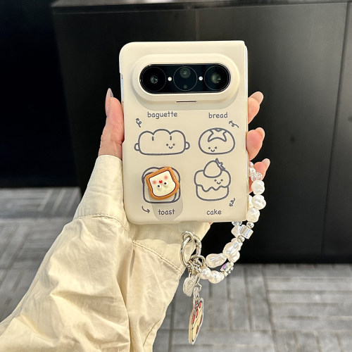 适用华为puraxmax折叠屏手机壳purax典藏版线条面包吐司pocket2简约肤感三星zflip6/7手提链小米mixflip2女款