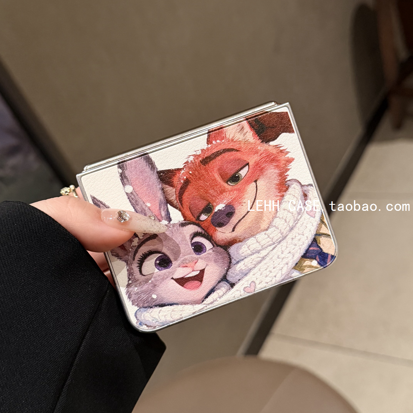 卡通朱迪尼克适用华为Purax典藏版手机壳新款Pocket2折叠屏三星zflip6/7皮质外壳小米mixflip2网红可爱女款