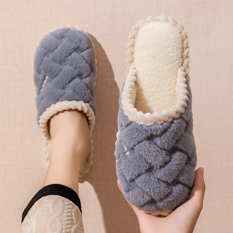 棉拖鞋男士秋冬季2025新款室内家居家用保暖毛毛绒情侣厚底防滑女