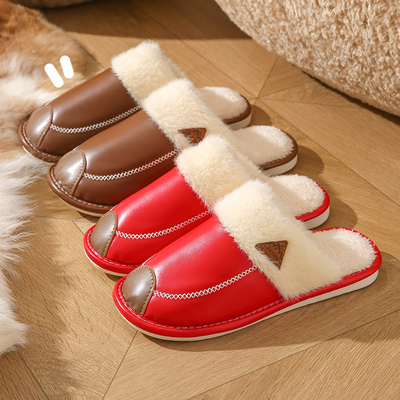 棉拖鞋女士冬季2025新款室内家居厚底踩屎感家用毛毛拖鞋男款冬天