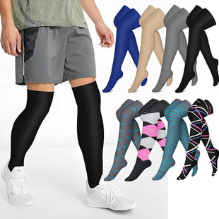 跨境小腿过膝压力袜Thigh-high socks运动压缩袜过膝袜户外弹力袜