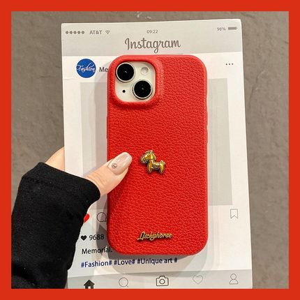 2026英文小马适用opporeno15pro手机壳reno14新年reon13红色12卡通11立体10马年9仿皮8皮纹7se皮纹6十oppo女p