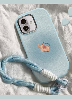适用opporeno14手机壳reno13pro+卡通12蓝色11油画10小象9por带挂绳8可爱7se趣味6新款5k硅胶4se软壳5g十oppo