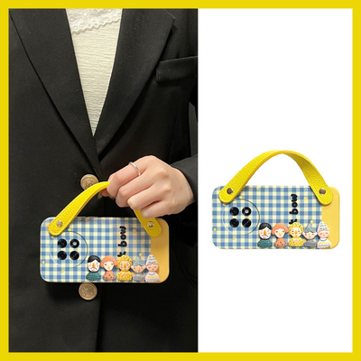 适用oppoa6pro手机壳a6max卡通a6gt立体a6格纹彩色a6i公仔por带腕带0pp0格子趣味新款超火全包防摔硅胶软壳女