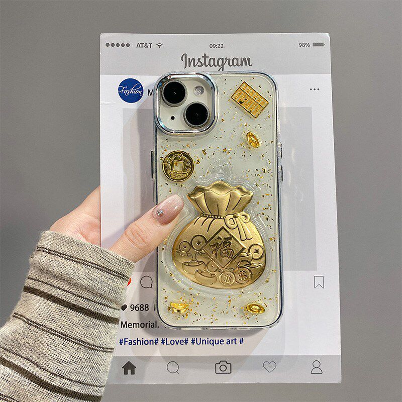 手机壳滴胶2026马年福袋铜钱元宝