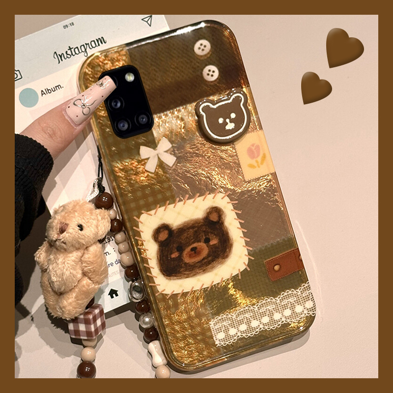 拼接晕染小熊立体卡通可爱少女