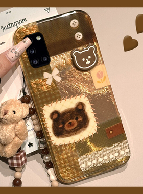 适用三星a53手机壳a52拼接f52晕染a51小熊a70s冰川纹a8s立体a90卡通a60可爱a31少女a80蝴蝶结a71a30a20女a50s