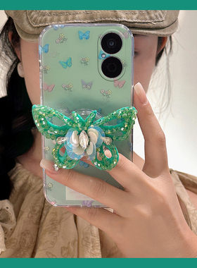 适用华为畅享80手机壳70x立体60x水钻50pro绿色20se蝴蝶20plus带10s支架9e麦芒30韩系畅想z小清新10硅胶软壳p