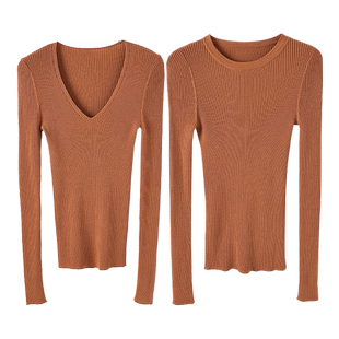 晶咕黑标JGGU 扬子纱系列针织衫新款高级感百搭纯羊毛打底衫