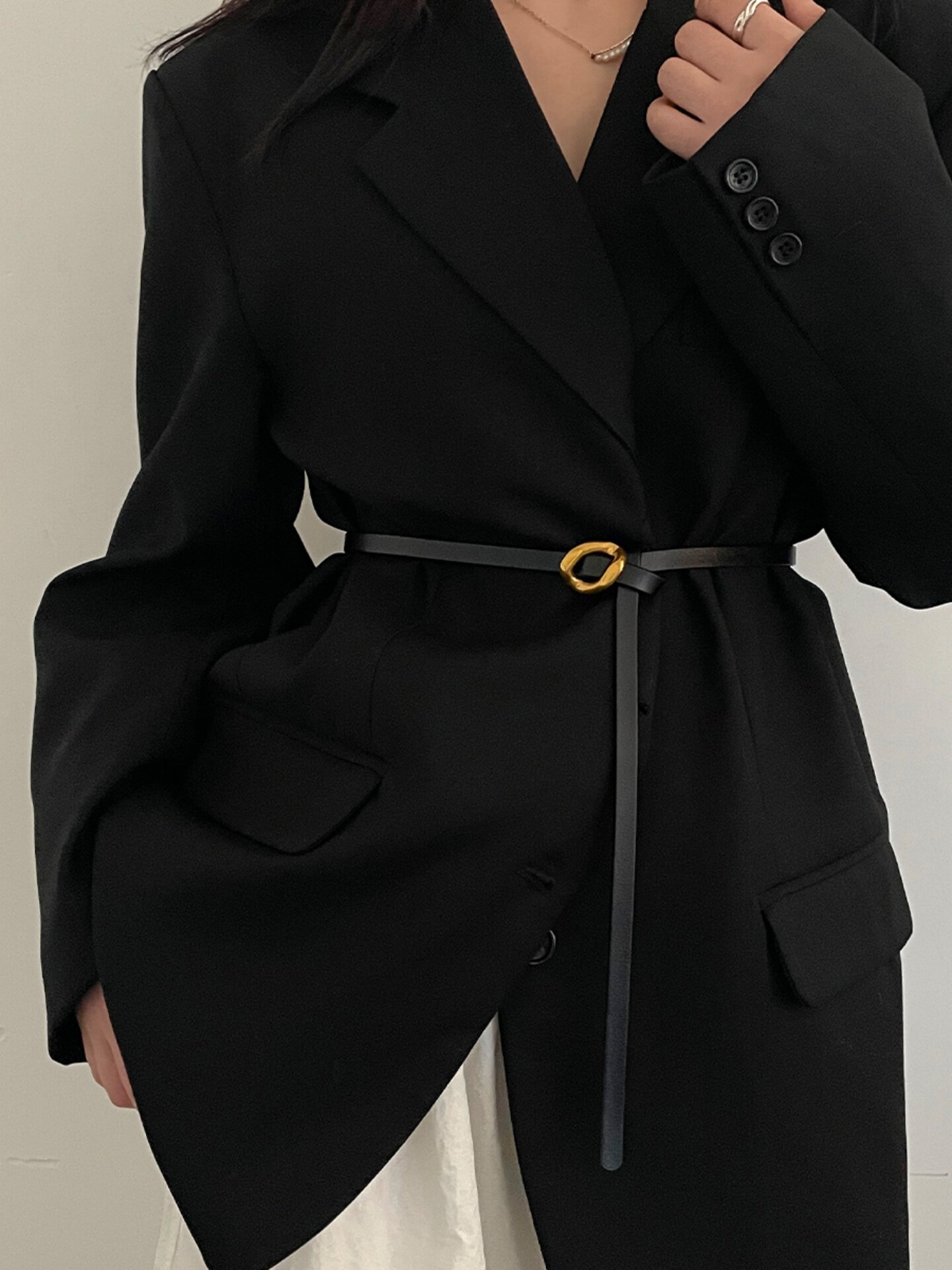 细腰带女装饰配裙子真皮黑色皮带女士2026新款百搭时尚免打孔韩版